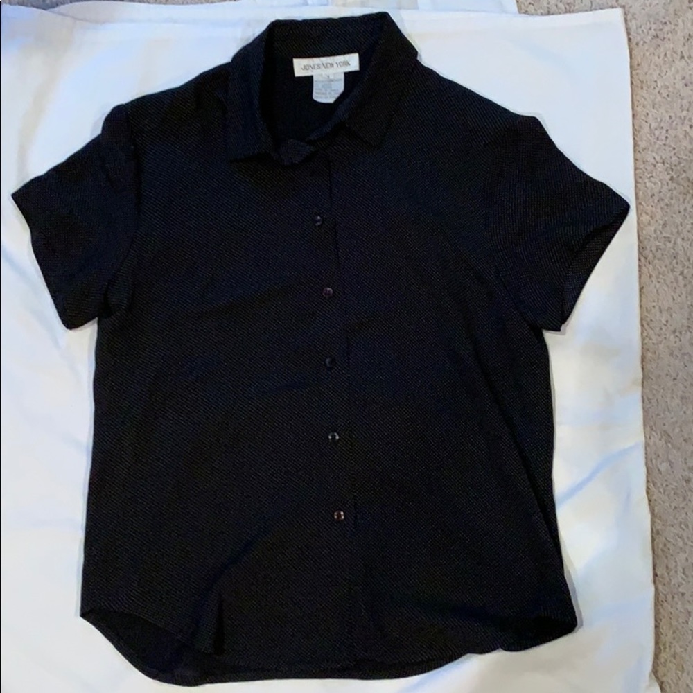 Jones New York Black Button Down Shirt